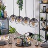 Koyoto Hanglamp, Kogellampje, Hanglamp Duidelijk, Rookkleurig, 4-lichts