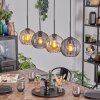 Koyoto Hanglamp, Kogellampje, Hanglamp Amber, Rookkleurig, 4-lichts