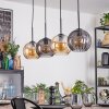 Koyoto Hanglamp, Kogellampje, Hanglamp Amber, Rookkleurig, 4-lichts