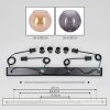 Koyoto Hanglamp, Kogellampje, Hanglamp Amber, Rookkleurig, 4-lichts