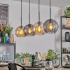Koyoto Hanglamp, Kogellampje, Hanglamp Amber, Rookkleurig, 4-lichts