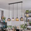 Koyoto Hanglamp, Kogellampje, Hanglamp Amber, Duidelijk, Rookkleurig, 4-lichts