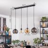 Koyoto Hanglamp, Kogellampje, Hanglamp Amber, Duidelijk, Rookkleurig, 4-lichts