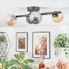Chehalis Plafondlamp, Kogellampje Amber, Rookkleurig, 4-lichts