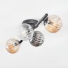 Chehalis Plafondlamp, Kogellampje Amber, Duidelijk, Rookkleurig, 4-lichts