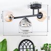 Chehalis Plafondlamp, Kogellampje Amber, Duidelijk, Rookkleurig, 3-lichts