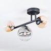 Chehalis Plafondlamp, Kogellampje Amber, Duidelijk, Rookkleurig, 3-lichts