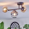 Chehalis Plafondlamp, Kogellampje Amber, Duidelijk, Rookkleurig, 3-lichts