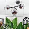 Chehalis Plafondlamp, Kogellampje Chroom, Rookkleurig, 3-lichts