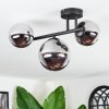 Chehalis Plafondlamp, Kogellampje Chroom, Rookkleurig, 3-lichts