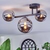 Chehalis Plafondlamp, Kogellampje Chroom, Rookkleurig, 3-lichts