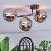 Chehalis Plafondlamp, Kogellampje Chroom, Rookkleurig, 3-lichts