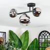 Chehalis Plafondlamp, Kogellampje Chroom, Duidelijk, Rookkleurig, 3-lichts