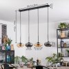 Mertola Hanglamp, Hanglamp Amber, Rookkleurig, 4-lichts