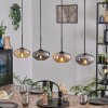 Mertola Hanglamp, Hanglamp Amber, Rookkleurig, 4-lichts