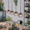 Koyoto Hanglamp, Kogellampje, Hanglamp Duidelijk, Rookkleurig, 4-lichts