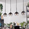 Koyoto Hanglamp, Kogellampje, Hanglamp Duidelijk, Rookkleurig, 4-lichts