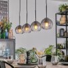 Koyoto Hanglamp, Kogellampje, Hanglamp Duidelijk, Rookkleurig, 4-lichts