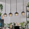 Koyoto Hanglamp, Kogellampje, Hanglamp Duidelijk, Rookkleurig, 4-lichts