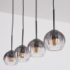 Koyoto Hanglamp, Kogellampje, Hanglamp Duidelijk, Rookkleurig, 4-lichts