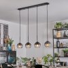 Koyoto Hanglamp, Kogellampje, Hanglamp Duidelijk, Rookkleurig, 4-lichts