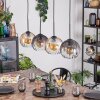 Koyoto Hanglamp, Kogellampje, Hanglamp Amber, Duidelijk, Rookkleurig, 4-lichts
