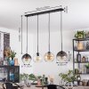 Koyoto Hanglamp, Kogellampje, Hanglamp Amber, Duidelijk, Rookkleurig, 4-lichts