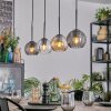 Koyoto Hanglamp, Kogellampje, Hanglamp Amber, Duidelijk, Rookkleurig, 4-lichts
