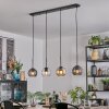 Koyoto Hanglamp, Kogellampje, Hanglamp Amber, Duidelijk, Rookkleurig, 4-lichts