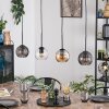 Koyoto Hanglamp, Kogellampje, Hanglamp Amber, Duidelijk, Rookkleurig, 4-lichts