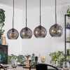 Koyoto Hanglamp, Kogellampje, Hanglamp Rookkleurig, 4-lichts