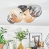 Chehalis Plafondlamp, Kogellampje Amber, Rookkleurig, 4-lichts