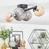 Chehalis Plafondlamp, Kogellampje Amber, Rookkleurig, 4-lichts
