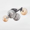 Chehalis Plafondlamp, Kogellampje Amber, Rookkleurig, 4-lichts