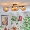 Chehalis Plafondlamp, Kogellampje Amber, 4-lichts