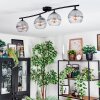 Koyoto Plafondlamp, Kogellampje Duidelijk, Rookkleurig, 4-lichts