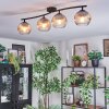 Koyoto Plafondlamp, Kogellampje Duidelijk, Rookkleurig, 4-lichts