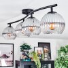 Koyoto Plafondlamp, Kogellampje Duidelijk, Rookkleurig, 4-lichts