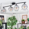 Koyoto Plafondlamp, Kogellampje Duidelijk, Rookkleurig, 4-lichts