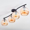 Koyoto Plafondlamp, Kogellampje Amber, 4-lichts