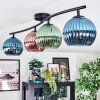 Koyoto Plafondlamp, Kogellampje Blauw, Groen, Koperkleurig, 4-lichts