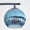 Koyoto Plafondlamp, Kogellampje Blauw, Groen, Koperkleurig, 4-lichts