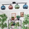 Koyoto Plafondlamp, Kogellampje Blauw, Groen, Koperkleurig, 4-lichts