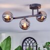 Chehalis Plafondlamp, Kogellampje Chroom, Rookkleurig, 3-lichts