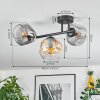 Ripoll Plafondlamp, Kogellampje Amber, Duidelijk, Rookkleurig, 3-lichts