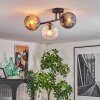Ripoll Plafondlamp, Kogellampje Amber, Duidelijk, Rookkleurig, 3-lichts