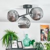 Ripoll Plafondlamp, Kogellampje Rookkleurig, 3-lichts