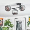 Ripoll Plafondlamp, Kogellampje Rookkleurig, 3-lichts