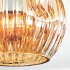 Ripoll Plafondlamp, Kogellampje Amber, Rookkleurig, 3-lichts