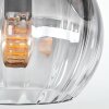 Koyoto Plafondlamp, Kogellampje Duidelijk, Rookkleurig, 3-lichts
